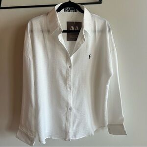 Classic White Button-Up Shirt